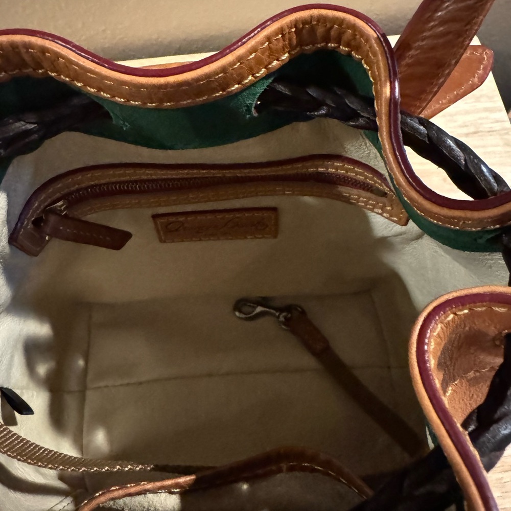Dooney & Bourke Florentine Leather Mini Hattie Drawstring Crossbody Bag - Picture 10 of 13